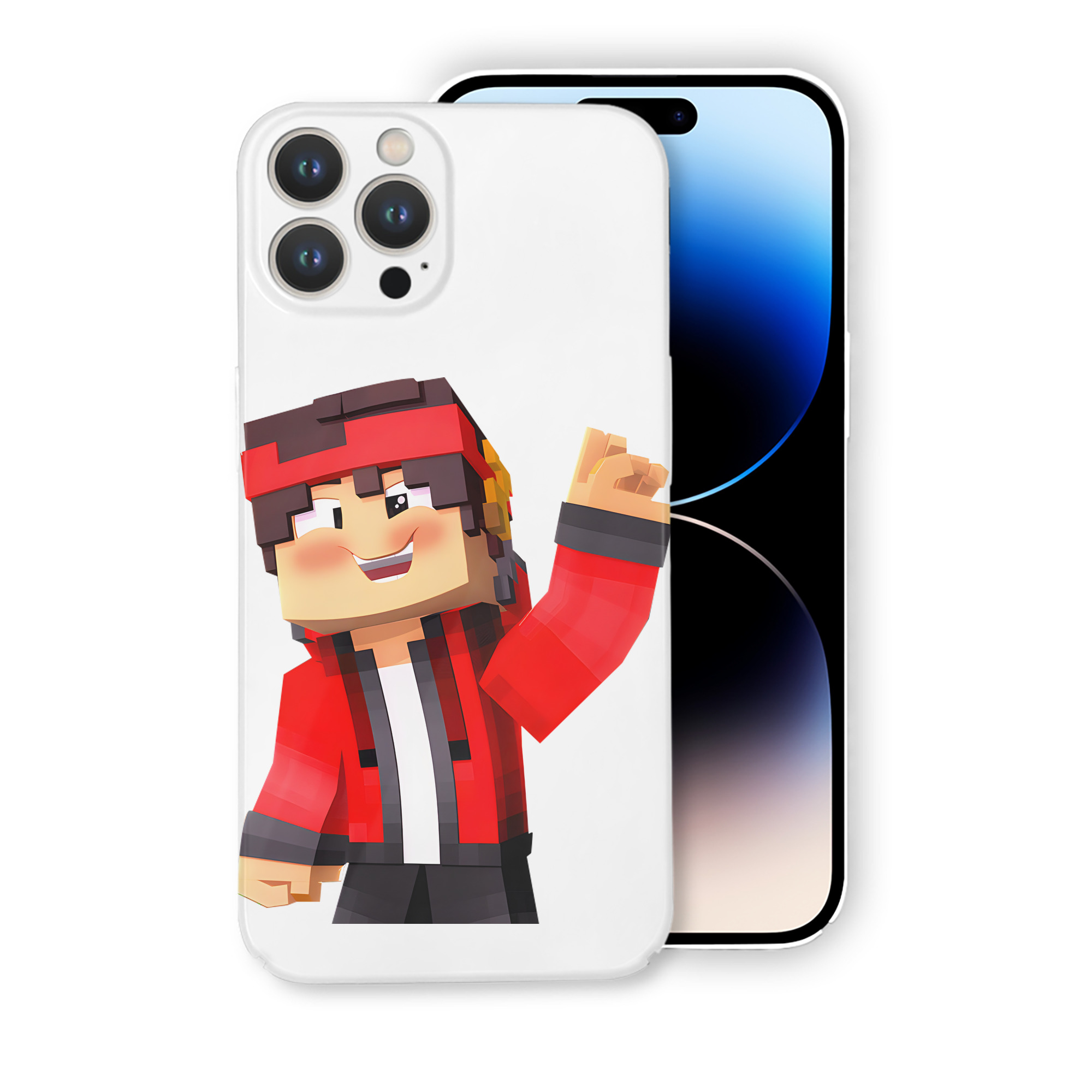 （画像用） マインクラフト ブロックの世界 Minecraft MC Block world 【iPhone 14シリーズ対応】ハードケース